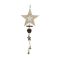 Karácsonyi ajtódísz (fehér csillag, tobozzal)