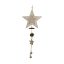 Karácsonyi ajtódísz (szürke csillag, tobozzal)