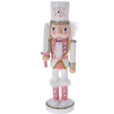Diótörő (rózsaszín, karddal, 25 cm-es)