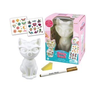 Színezhető cica persely, matricákkal