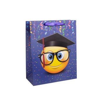 Ajándéktasak - kicsi (diplomás smiley)