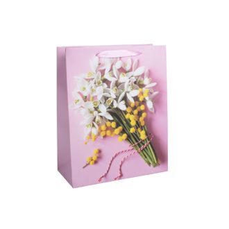 Ajándéktasak - közepes (hóvirág csokor)