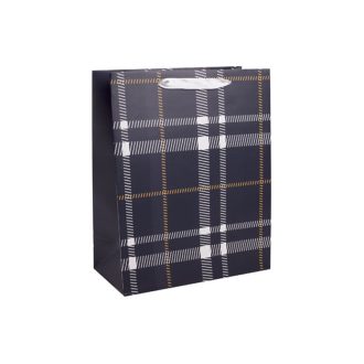 Ajándéktasak - kicsi (kék, fehér és arany csíkos)