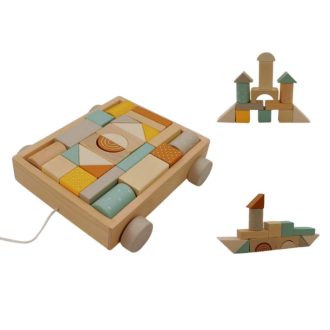 25 db-os építőkocka kiskocsiban