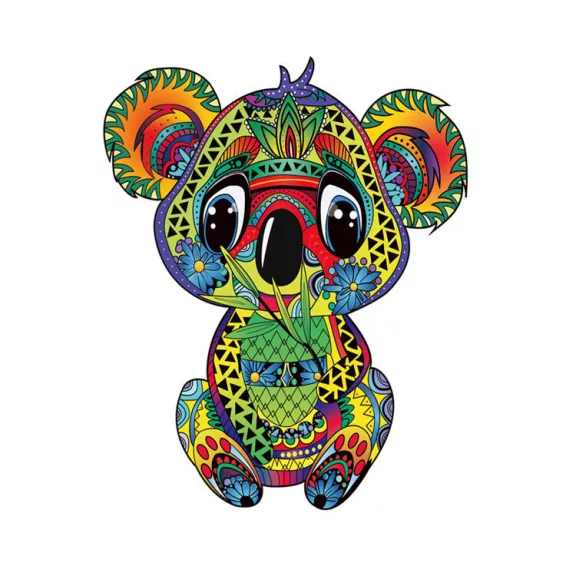 Fa puzzle, színes A5 méretű 95 db-os (koala) Fa puzzle, színes A5 méretű 95 db-os (koala)