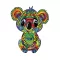 Fa puzzle, színes A5 méretű 95 db-os (koala)