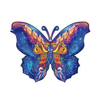 Fa puzzle, színes A3 méretű 200 db-os (lepke)