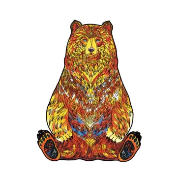 Fa puzzle, színes A4 méretű 150 db-os (medve)