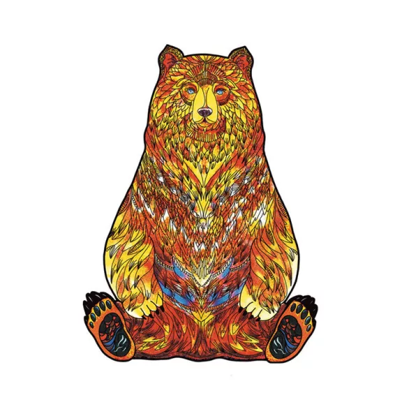 Fa puzzle, színes A3 méretű 200 db-os (medve) Fa puzzle, színes A3 méretű 200 db-os (medve)