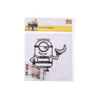 Minions színezhető puzzle zsírkrétával