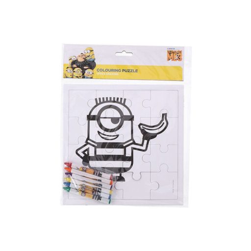 Minions színezhető puzzle zsírkrétával