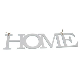 Ajtódísz - Home felirat, fehér