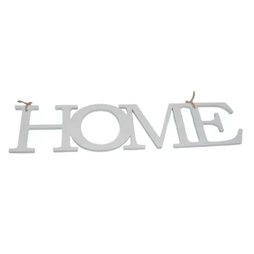 Ajtódísz - Home felirat, fehér