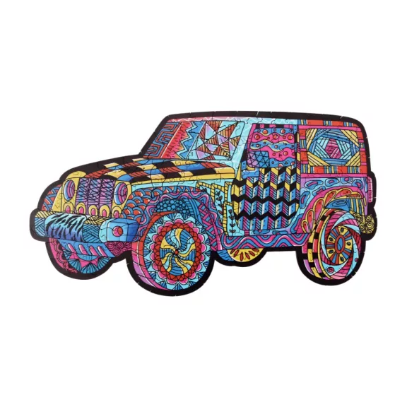 Fa puzzle, színes A5 méretű (autó) Fa puzzle, színes A5 méretű (autó)