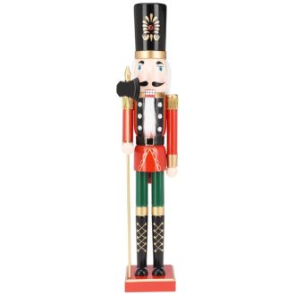 Diótörő 55 cm-es (piros ruhában, bárddal)