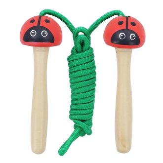 Ugrálókötél állatfigurás (katica, natúr)