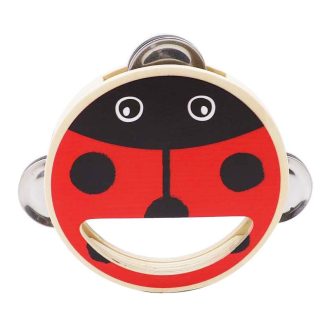 Tamburin, állatfigurás - Katicás