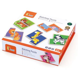 Készségfejlesztő puzzle felezett állatok