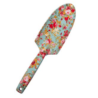Kerti lapát (kék alapon, piros virágok)