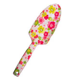 Kerti lapát (fehér alapon, piros virágok)