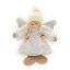 Karácsonyi dekoráció (fehér, plüss angyal sapkában)