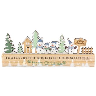 Adventi naptár - hóemberekkel (zöld)