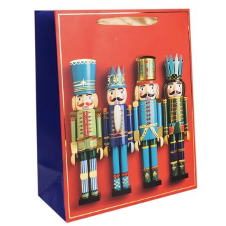 Ajándéktasak - közepes (piros alapon 4 db diótörő)