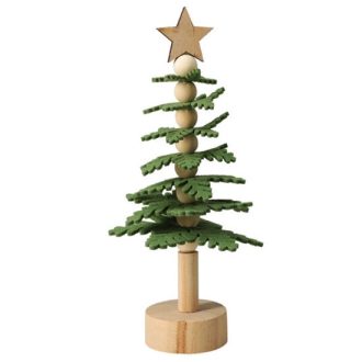 Asztaldísz filc fenyő golyós (világoszöld)