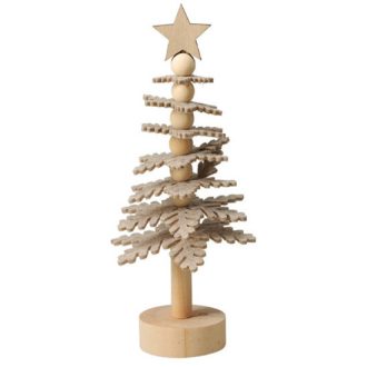 Asztaldísz filc fenyő golyós (világosszürke)