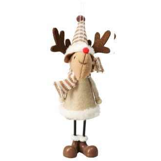Dekorációs figura - álló rénszarvas (bézs)
