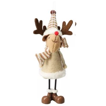Dekorációs figura - álló rénszarvas (bézs)