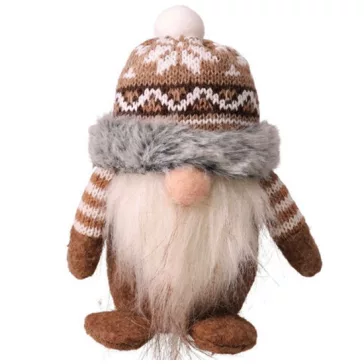 Dekorációs figura - Orrtörp babzsák (szürke-barna)