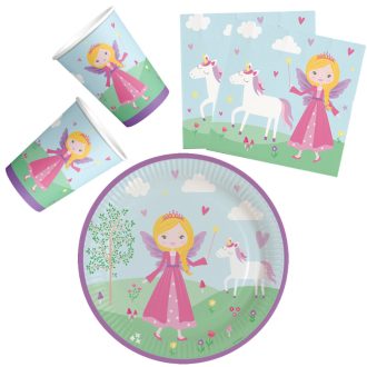   Princess, Hercegnő party szett 36 db-os 23 cm-es tányérral