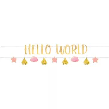 Baby Girl Hello World felirat 176,8 cm 2 db-os