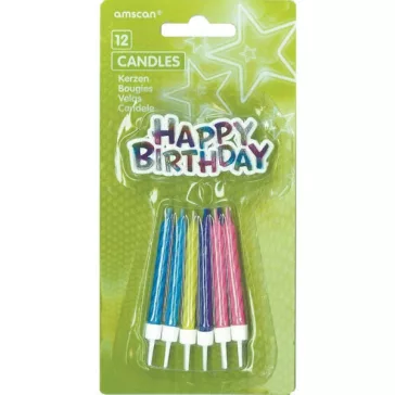 Happy Birthday Colorful gyertya szett 12 db-os