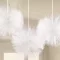 Színes White függő tüll pom pom dekoráció 3 db-os