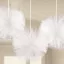 Színes White függő tüll pom pom dekoráció 3 db-os