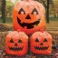 Halloween Orange dísz lombzsák 3 db-os szett