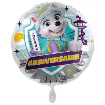   Mancs Őrjárat Snow Cool Joyeux Anniversaire fólia lufi 43 cm