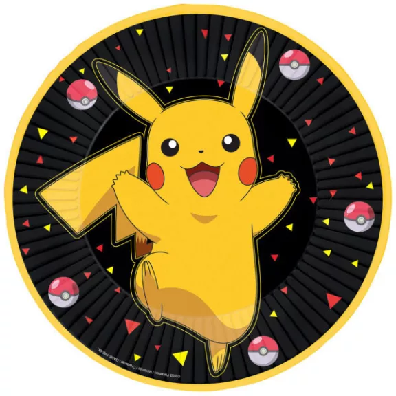 Pokémon Yellow Thunder papírtányér 8 db-os 23 cm Pokémon Yellow Thunder papírtányér 8 db-os 23 cm