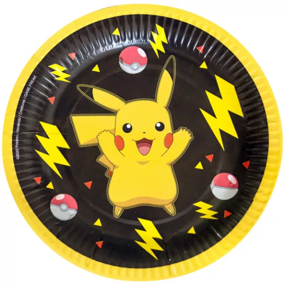 Pokémon Yellow Thunder papírtányér 8 db-os 18 cm Pokémon Yellow Thunder papírtányér 8 db-os 18 cm