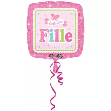 Welcome Baby Pink fólia lufi 43 cm