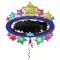 Black Board Star fólia lufi 78 cm