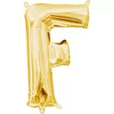 Arany Gold mini F betű fólia lufi 33 cm