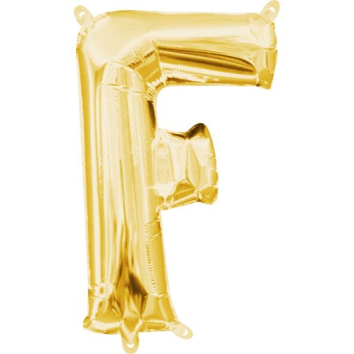 Arany Gold mini F betű fólia lufi 33 cm