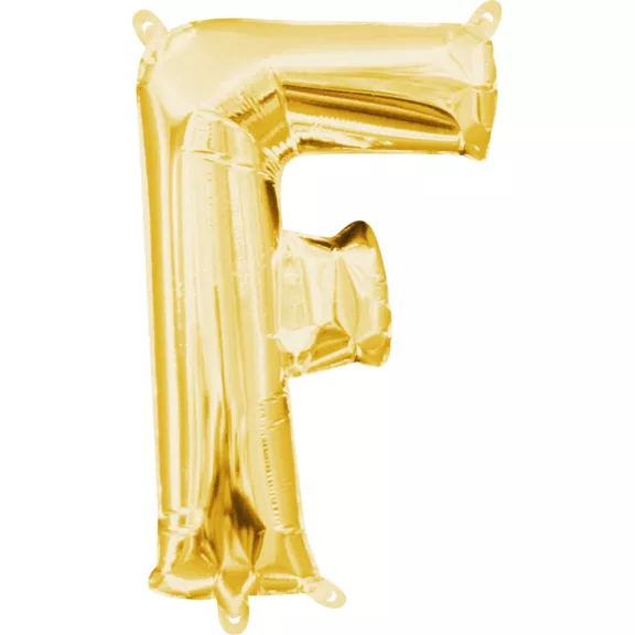 Arany Gold mini F betű fólia lufi 33 cm Arany Gold mini F betű fólia lufi 33 cm