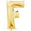 Arany Gold mini F betű fólia lufi 33 cm