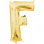 Arany Gold mini F betű fólia lufi 33 cm