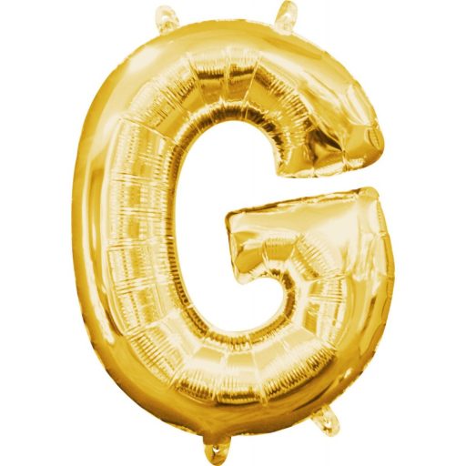 Arany Gold mini G betű fólia lufi 33 cm