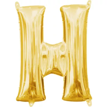 Arany Gold mini H betű fólia lufi 33 cm
